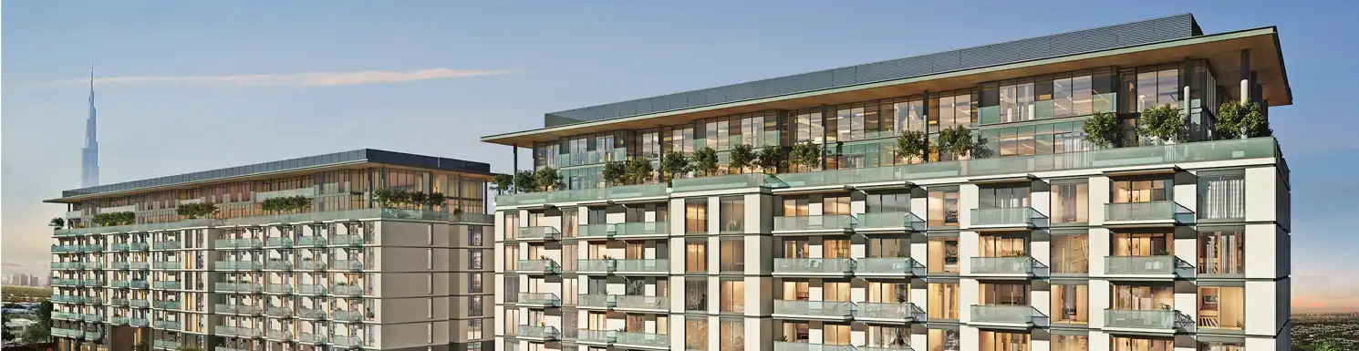 Lush green landscapes and modern residences at Sobha Hartland 2.